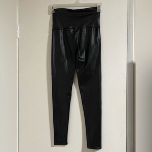 High-Rise Black Faux Leather (Pleather) Leggings